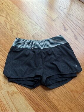 MPG Black Women's Athletic Shorts with Striped Waistband